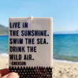 Load image into Gallery viewer, Ceramic Wall Tag - live in the sunshine