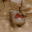 Load image into Gallery viewer, Mushroom On Chai Leather Baby Shoes