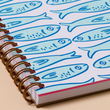 Load image into Gallery viewer, Sardines Spiral Letterpress Notebook
