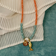 Load image into Gallery viewer, Cora Fish Necklace - Bamboo Coral, Amazonite, & Pearl