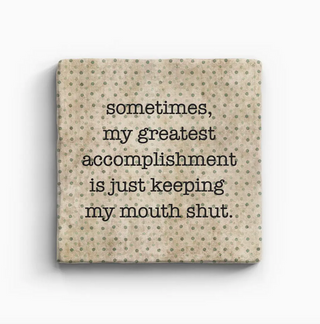 Funny Sayings Marble Coaster - Single