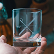 Load image into Gallery viewer, Etched Vintage Skis Rocks Glass