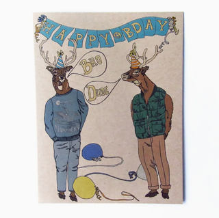 hipster deep bday card - WL5