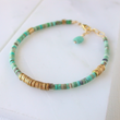 Load image into Gallery viewer, Turquoise and Brass Bracelet