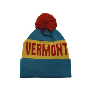 Vermont Beanie - Teal / Mustard / Red