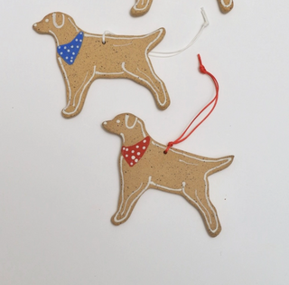 Yellow Labrador Ceramic Ornament