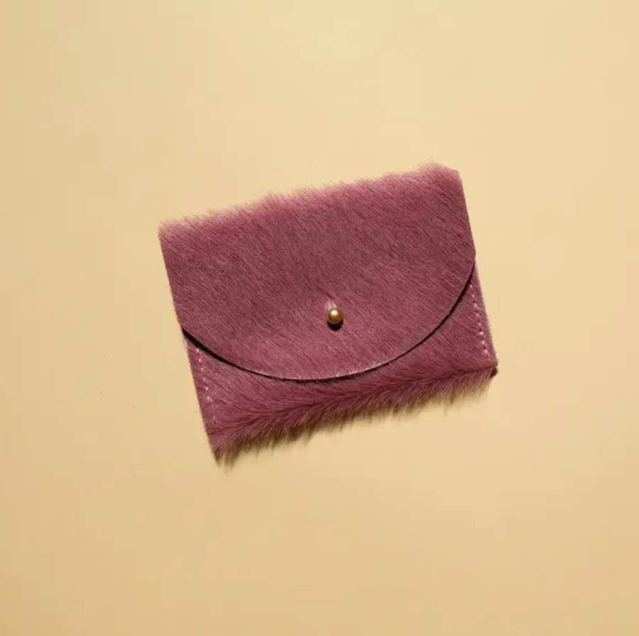 Hair on Hide Leather Card Holder