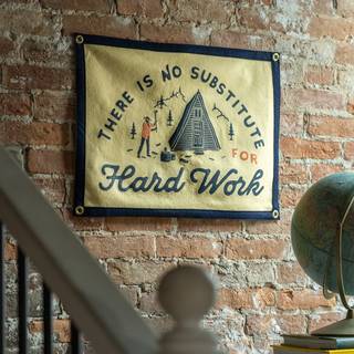 There is No Substitute for Hard Work Camp Flag