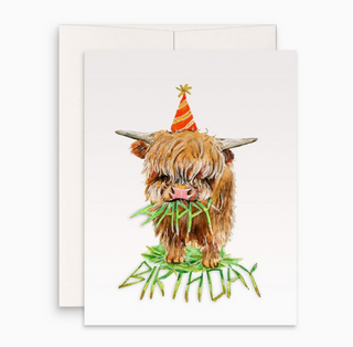 herbivore cow birthday card - LS5