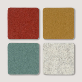Bierfilzl Square Felt Coaster 4 Pack - Tinsel