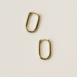 Load image into Gallery viewer, Gold Vermeil Rectangle Hoop - Large