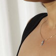 Load image into Gallery viewer, Ripple Necklace - Sterling Silver with Gold Chain