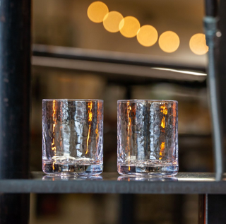 AO Glass Hammered Rocks Glass Vermont Stamp