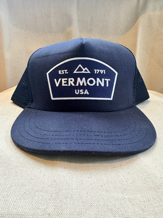 Navy Hat with Vermont Patch