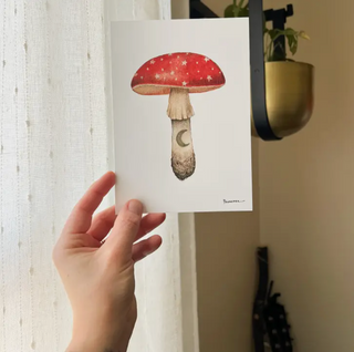 Mineral Mushroom: Ruby Print 5x7