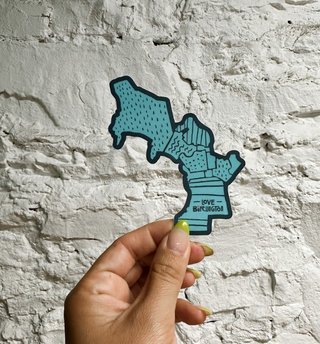 Love Burlington Map Sticker
