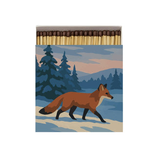 Cabin & Fox in Snow Matchbox