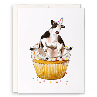 Cupcake Cow Card