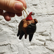 Load image into Gallery viewer, Victory Pottery Piggie With Santa Hat Ornament