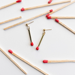 Load image into Gallery viewer, Matchstick Earrings - 18k Gold Plated