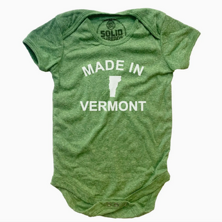 "Made in Vermont" One Piece Baby Romper