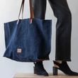 Load image into Gallery viewer, Hana Canvas Boat Bag - Midnight