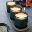Load image into Gallery viewer, Roland Pine Double Wick Ribbed Candle - 14oz