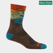 Load image into Gallery viewer, Darn Tough Men's Chasing Waterfalls Micro Crew Lightweight Hiking Sock - 5020 Earth