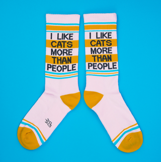 I Like Cats More Than People Gym Sock