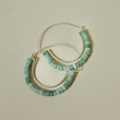 Load image into Gallery viewer, Beaded Temple Hoop Earrings