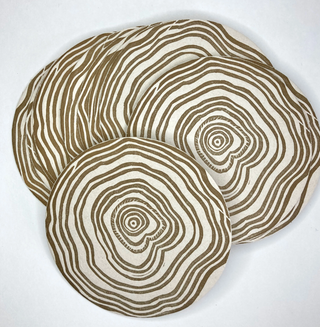 Linocut Tree Ring Coasters