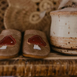 Load image into Gallery viewer, Mushroom On Chai Leather Baby Shoes