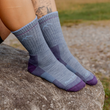 Load image into Gallery viewer, Women's Hiker Micro Crew Midweight Hiking Sock - Light Denim 1903