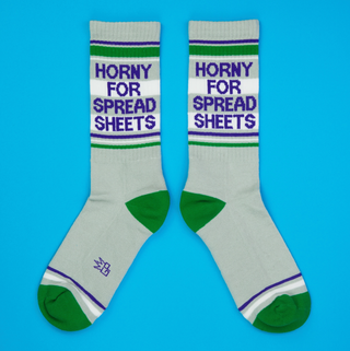 Horny for Spread Sheets Gym Sock