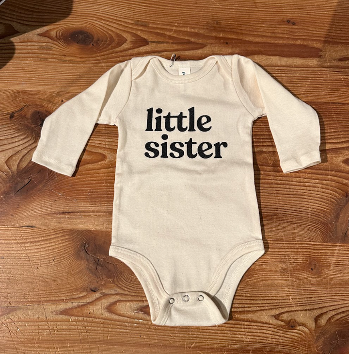 Little Sister Organic Baby Bodysuit - Long Sleeve
