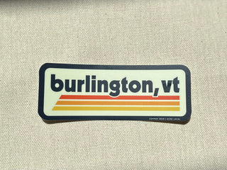 Vintage Stripes Burlington, VT Sticker
