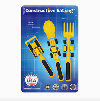 Kid's Construction Utensils Set of 3 - Yellow