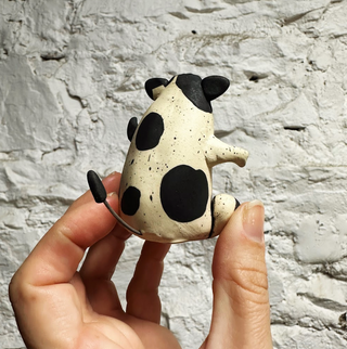 Victory Pottery Ceramic Cow Figurine