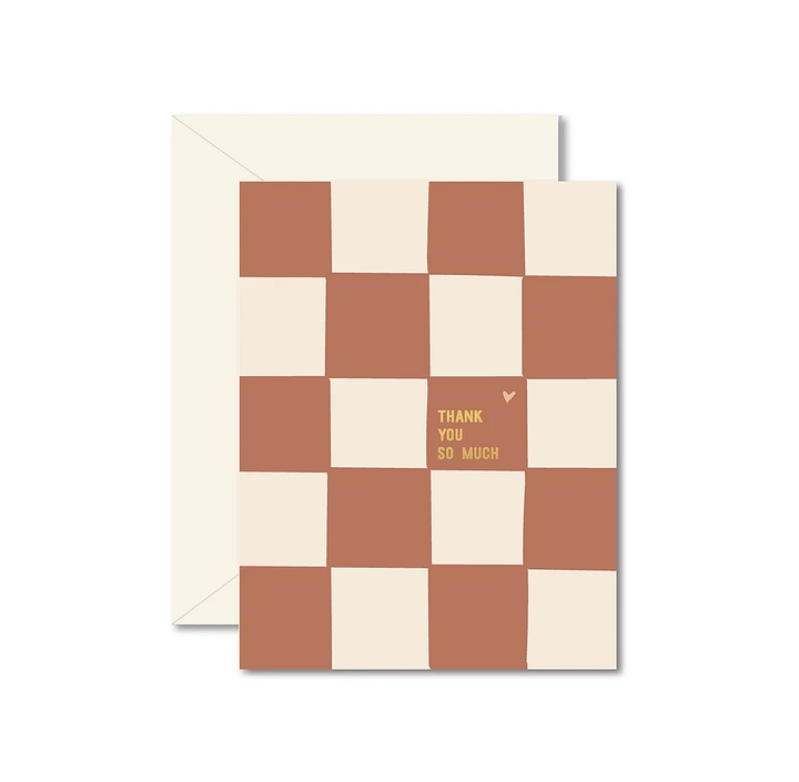 checkerboard thank you card - GP1