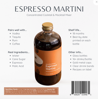 Espresso Martini Cocktail Mixer - 16oz