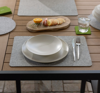Merino Wool Felt Placemat - Granite