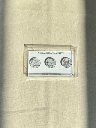 Vintage Vermont Map Set of 3 Magnet