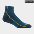 Load image into Gallery viewer, Darn Tough Men's Men's Hiker Quarter Midweight Hiking Sock - Dark Teal 1959