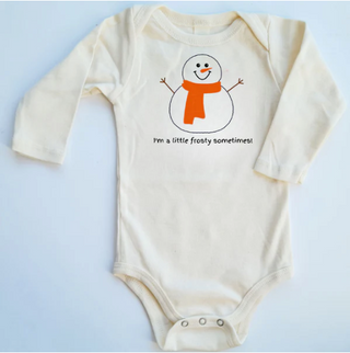 Frosty Snowman Long Sleeve Organic Onesie
