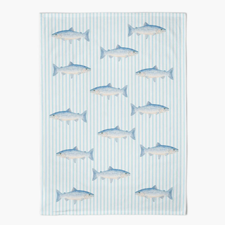 Tea Towel Blue Trout