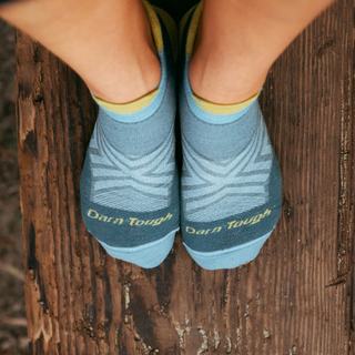 Darn Tough Women's No-Show ULW Running Sock - Teal 1047