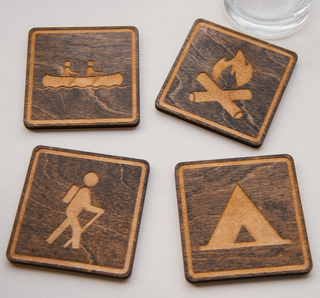 Camp Sign Coasters