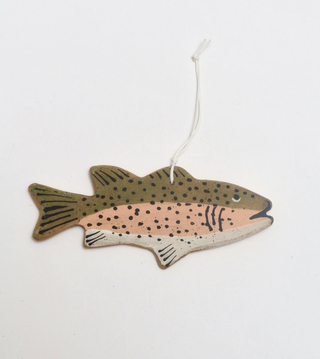 Trout Ceramic Ornament
