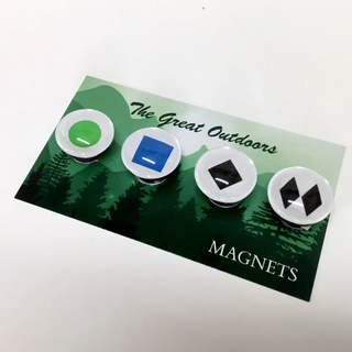 Set of 4 Ski Symbols Magnets