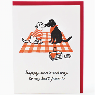 dog picnic anniversary card - SI1